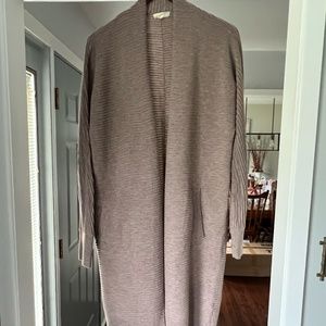 Mystree long Duster jacket with sweater material